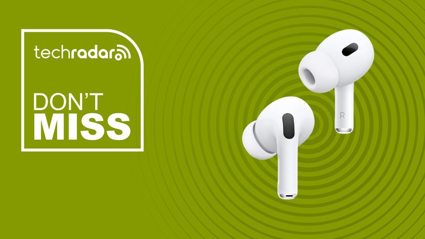 The Apple AirPods Pro 2 on a green background with text saying Don't Miss.