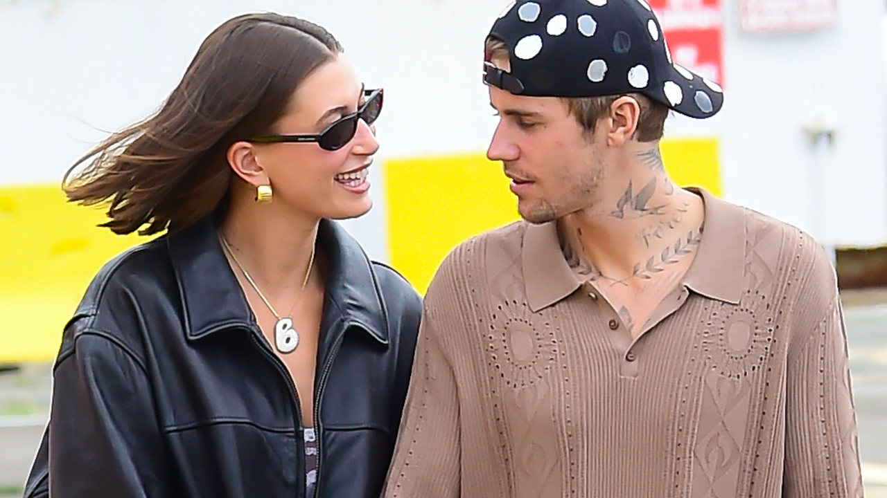 Hailey Bieber and Justin Bieber are seen on August 29, 2023 in New York City.