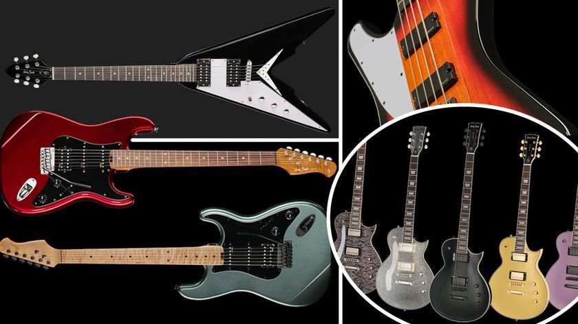 Harley Benton NAMM 2026 releases include left-handed options on its V-style electric and offset bass guitars, fresh finish options for the SC single-cuts, and new colours for its HSS S-style