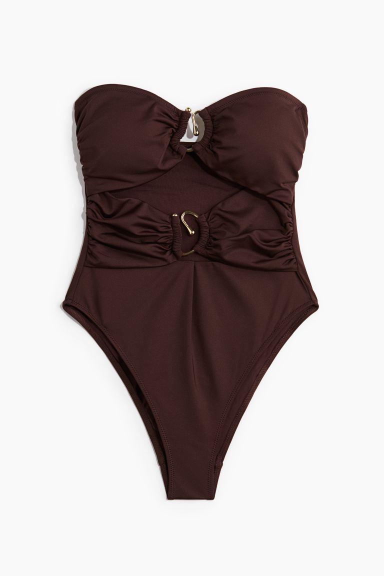 Padded-Cup Bandeau Swimsuit