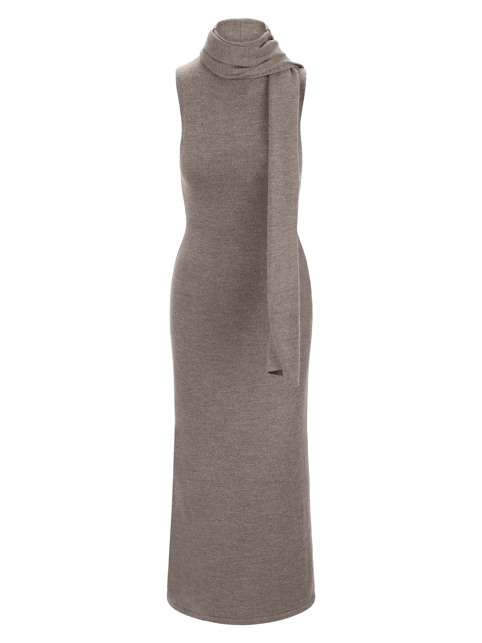 Canal Merino Wool Sleeveless Midi-Dress