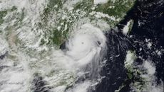 Typhoon Rammasun's eye over northern China