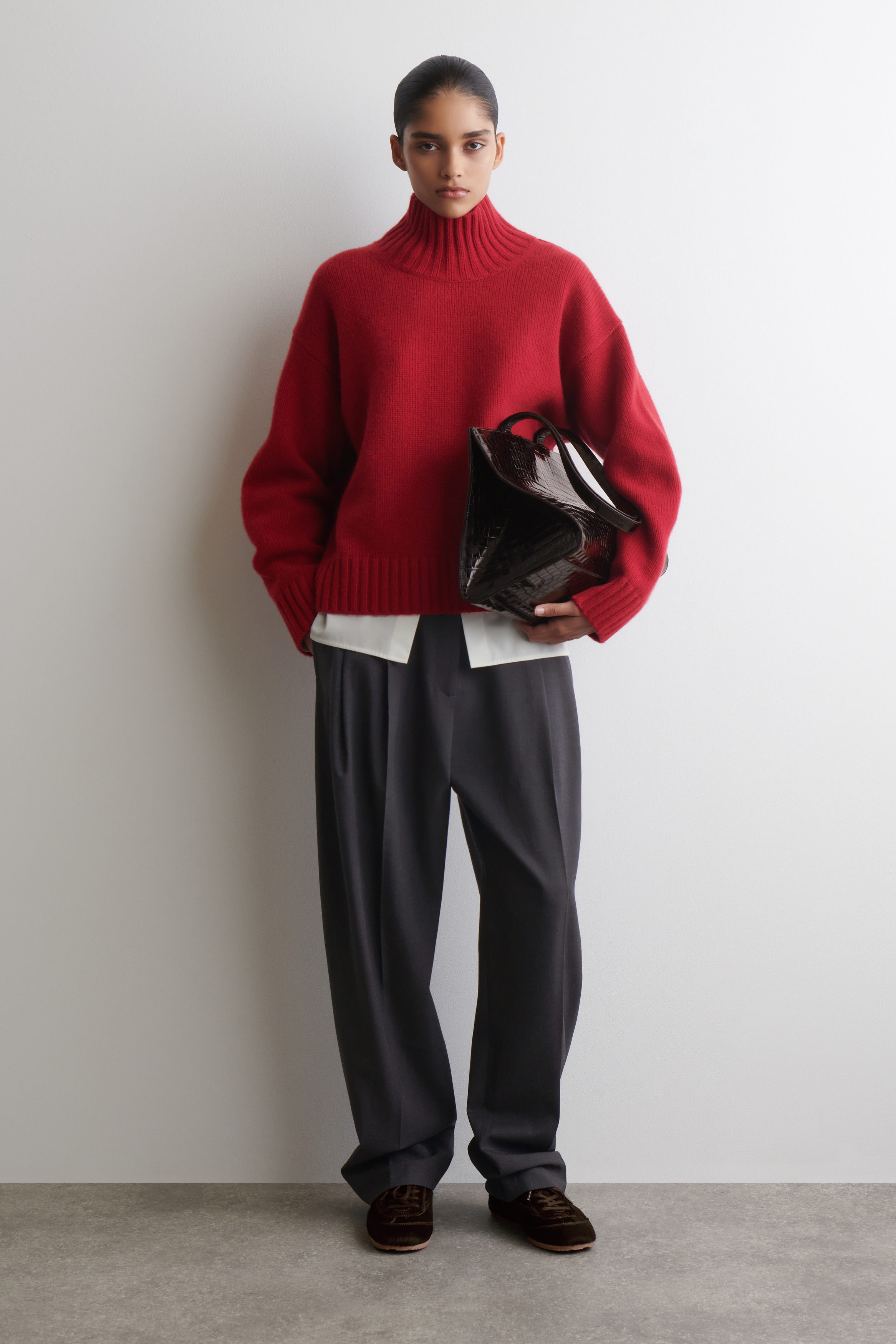 Cashmere Funnel-Neck Jumper
