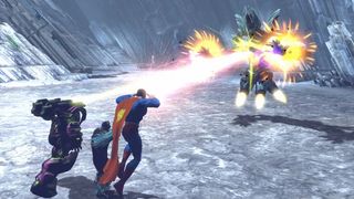 DC Universe Online -pelin hahmot taistelevat vihollista vastaan