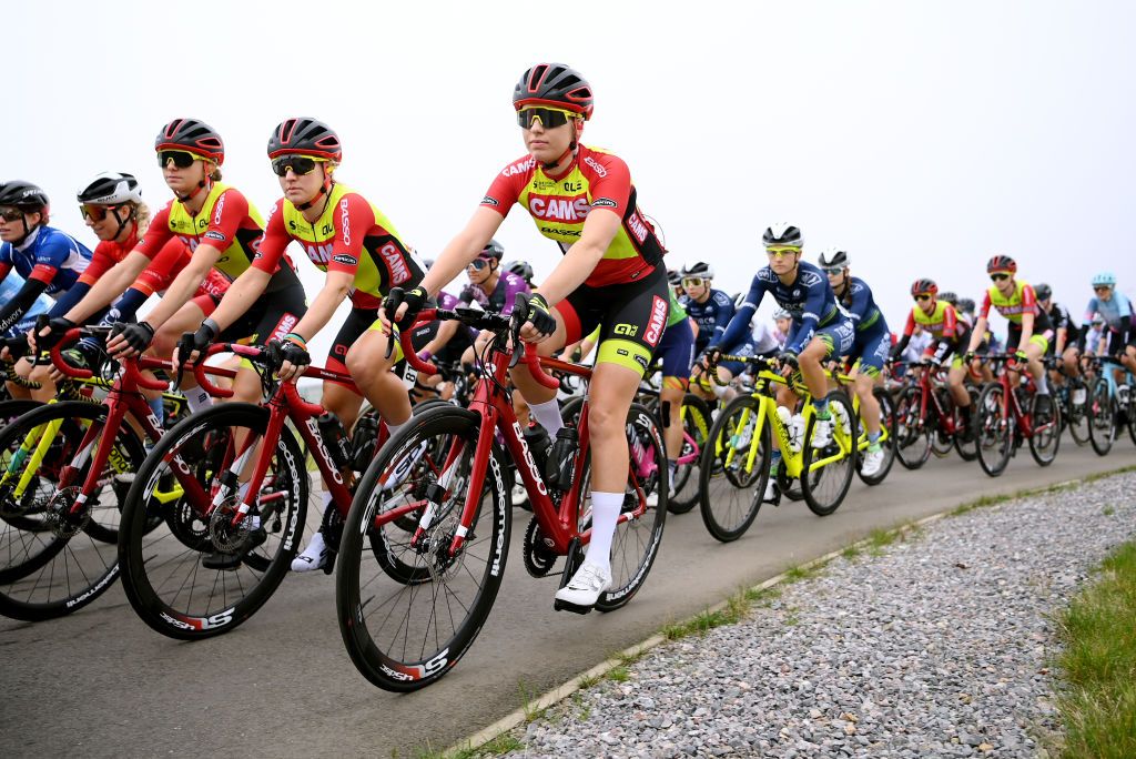  Hayley Simmonds and Katie Scott from the CAMS-Basso Bikes team on stage 5 at The Women&#039;s Tour