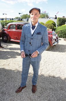 CHICHESTER, ENGLAND - SEPTEMBER 17: Stanley Tucci attends Day 1 of the Goodwood Revival 2022 at Goodwood Motor Circuit on September 17, 2022 in Chichester, England. (Photo by David M. Benett/Dave Benett/Getty Images)