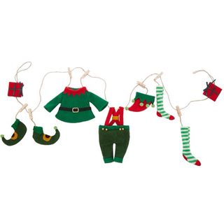 red elf laundry christmas garland