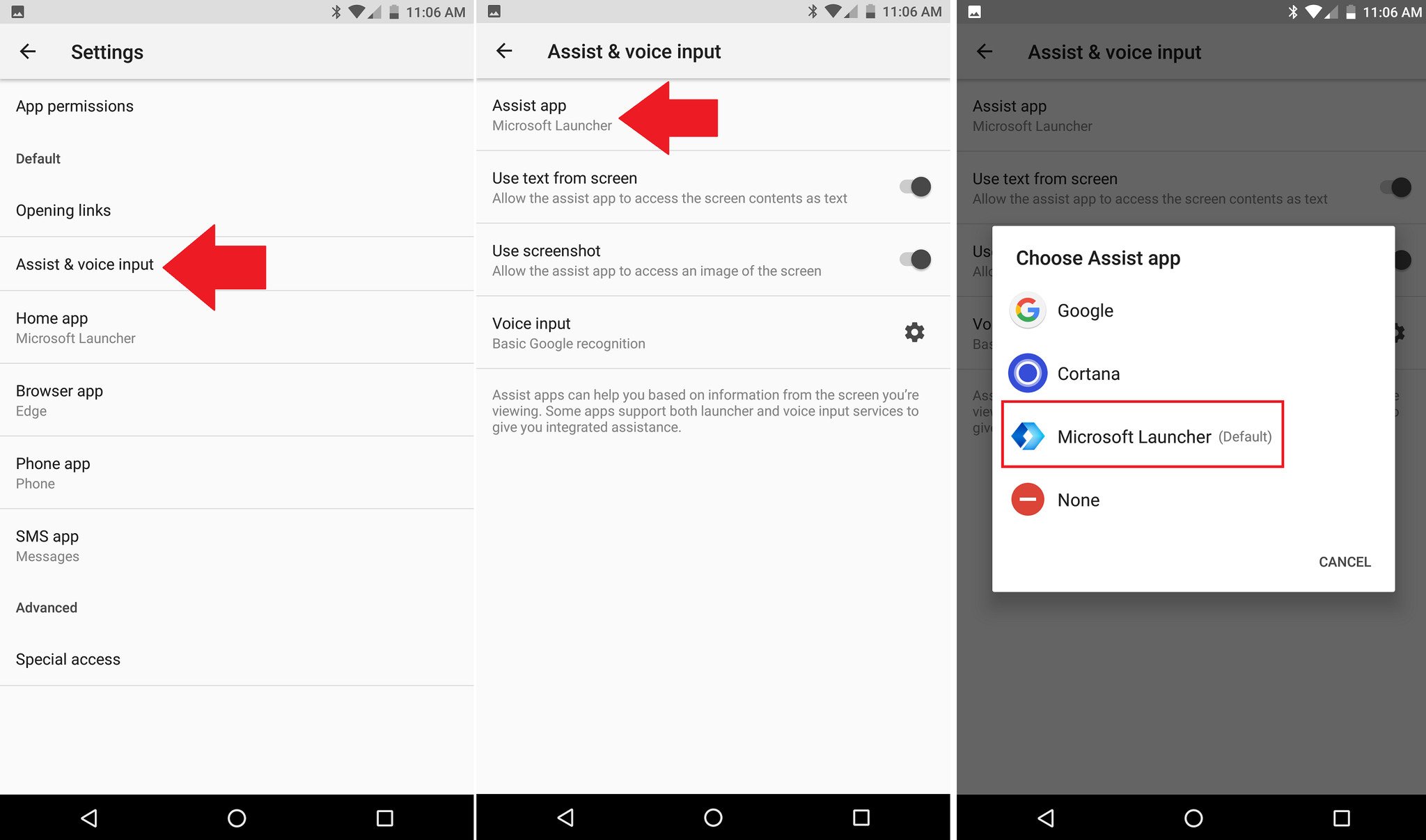 How to set Cortana in Microsoft Launcher as your default Android voice ...