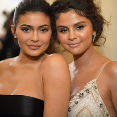 Kylie Jenner and Selena Gomez attends the Heavenly Bodies: Fashion & The Catholic Imagination Costume Institute Gala at The Metropolitan Museum of Art on May 7, 2018 in New York City.