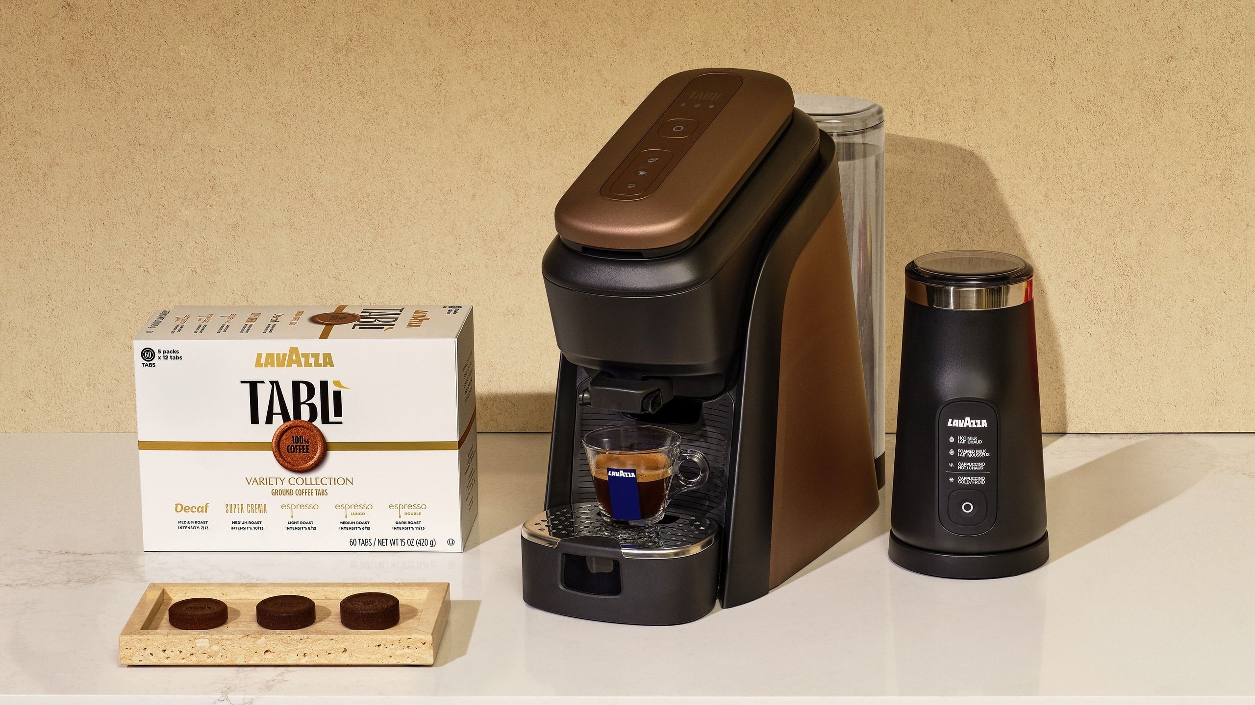Lavazza Tabli Compressed Coffee Pucks Eliminate Individual Capsule Packaging in US Launch