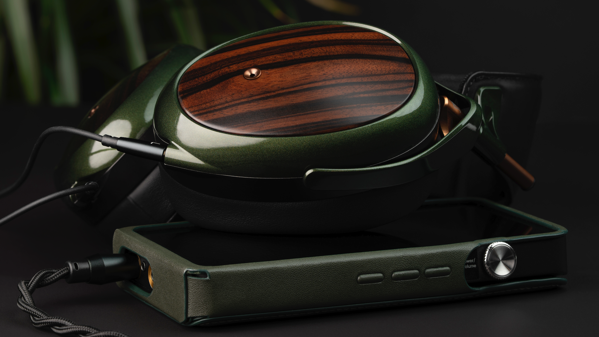 Close up of the Meze Audio Strada atop a digital music player