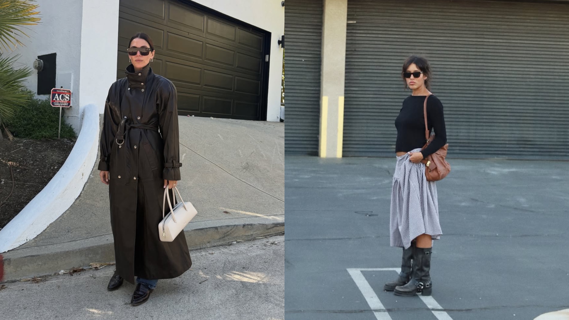 Jen Wonders and Christina Caradona in wintery LA outfits.