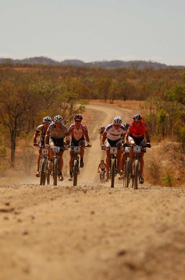 The race leaders on a rocky road.