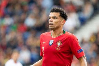 Pepe in action for Portugal against Switzerland in the UEFA Nations League semi-finals in June 2019.