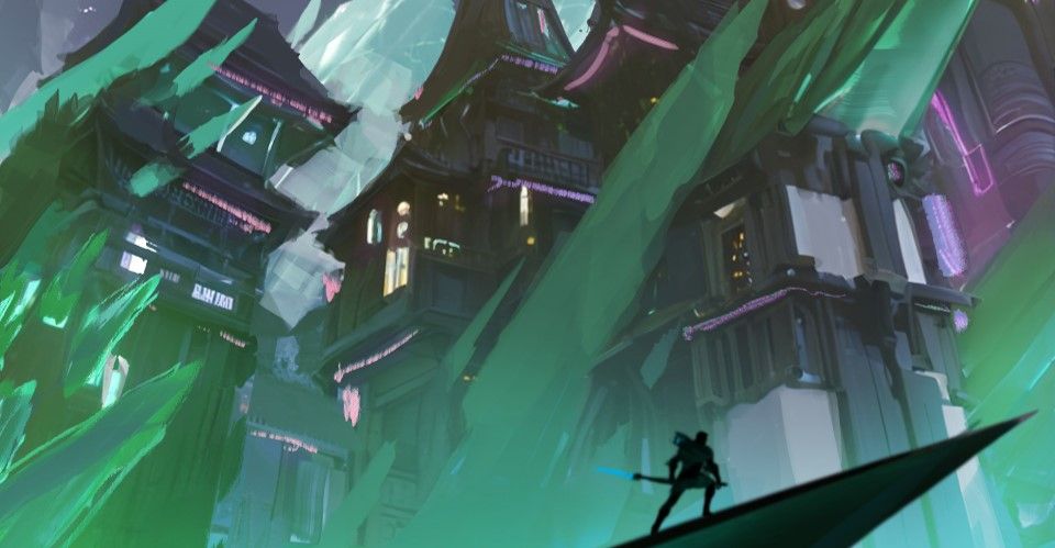 The Kamigawa plane invaded by huge elements of the world of Ikoria