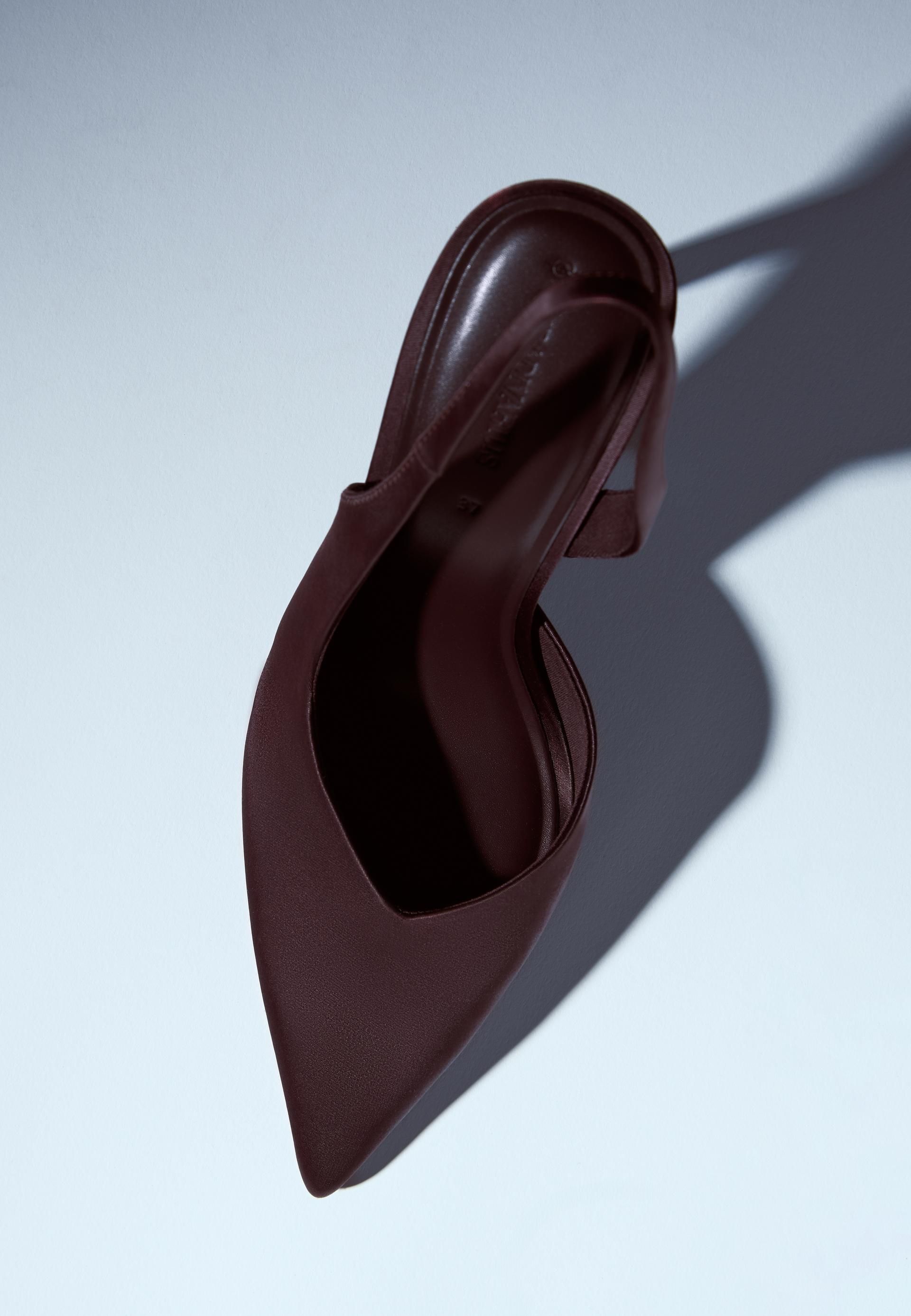 Satin-Effect High-Heel Shoes