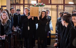 Celine McQueen funeral, Hollyoaks