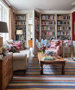 Bookshelf for living rooms with hidden doorway