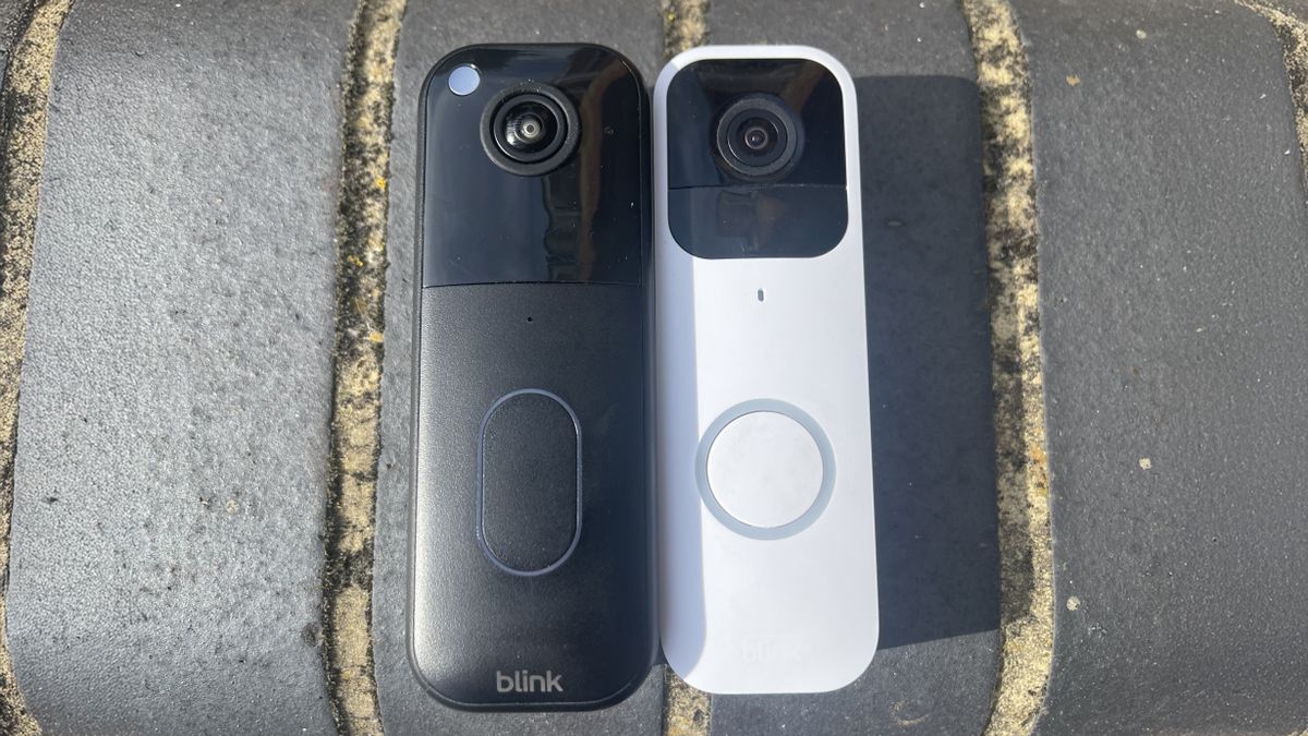 Blink Video Doorbell Gen 2 and Gen 1 beside each other