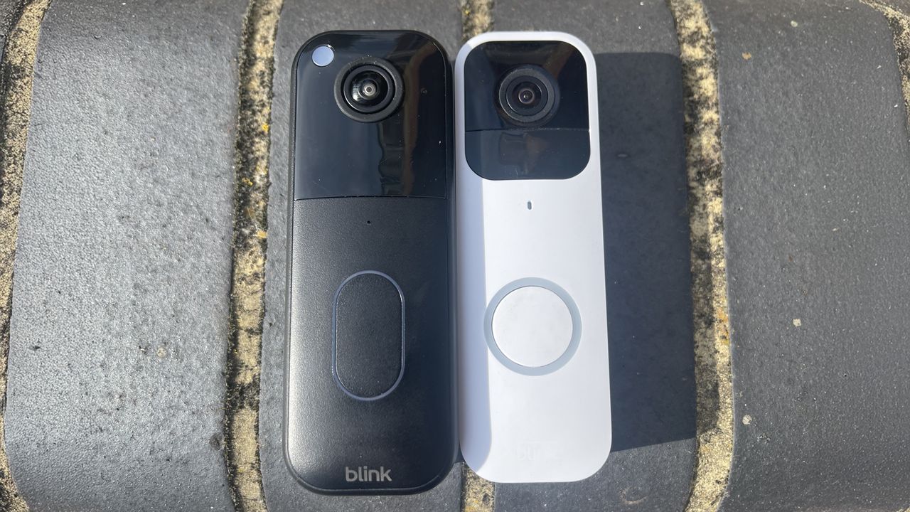 Blink Video Doorbell Gen 2 and Gen 1 beside each other