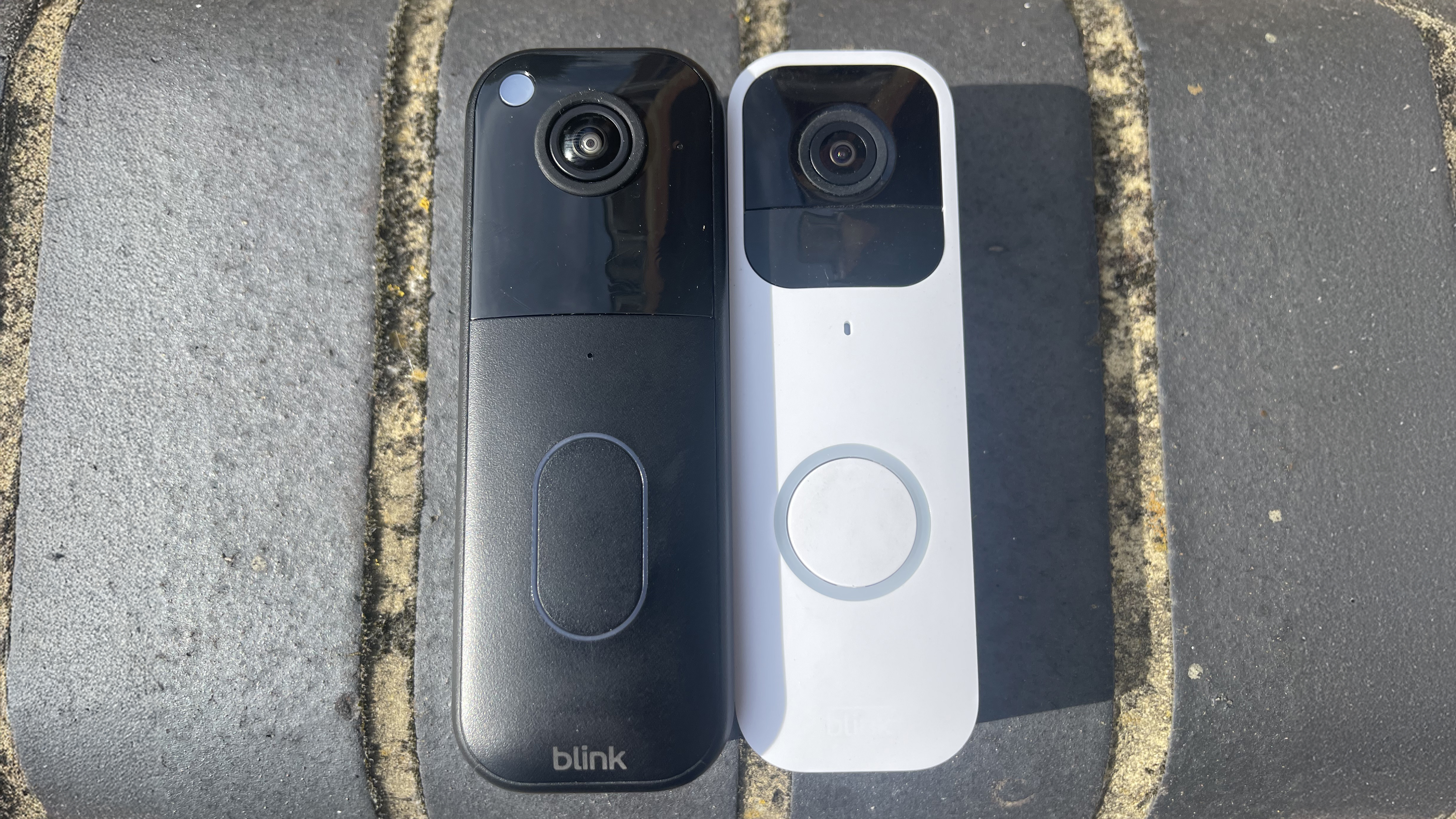 Blink Video Doorbell Gen 2 and Gen 1 beside each other