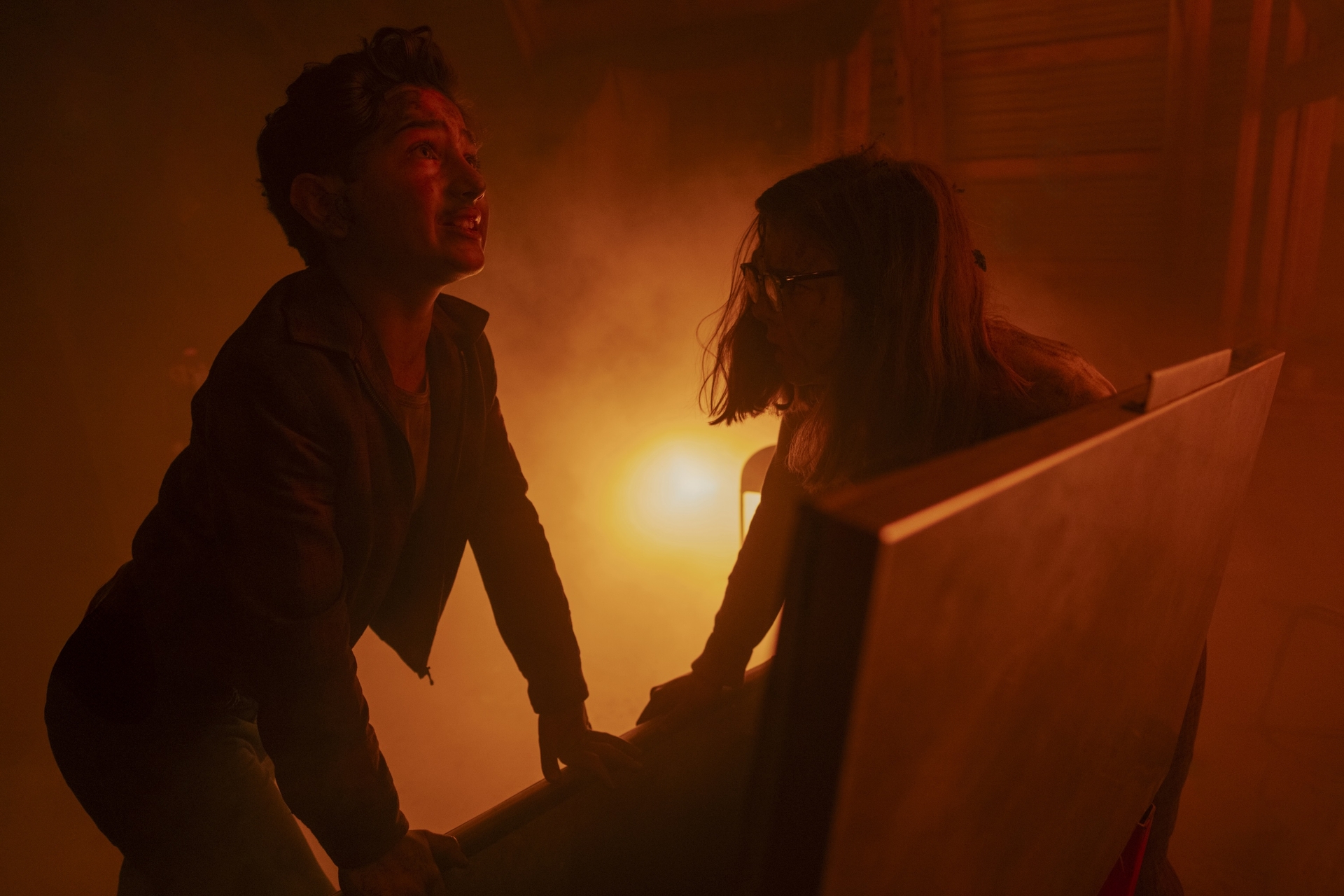 Arian S Cartaya as Rich and Matilda Lawler as Marge in It: Welcome to Derry episode 7