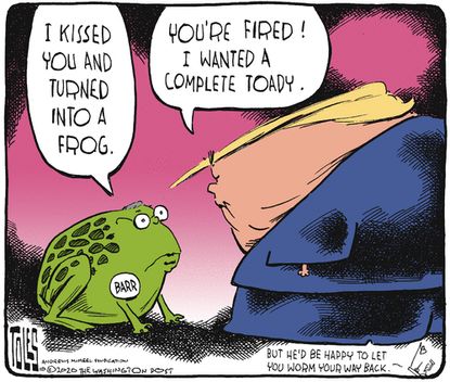 Political Cartoon U.S. Trump Barr&nbsp;
