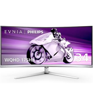 Product shot of Philips Evnia 34M2C8600, one of the best monitors for MacBook Pro