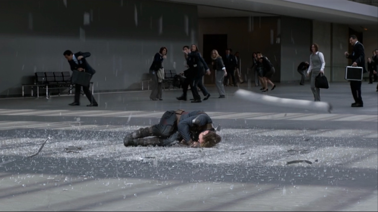 Chris Evans as Captain America in the Cleveland Museum of Art for Captain America: The Winter Soldier