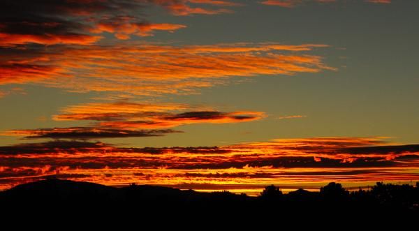 After a cold night of rain, a beautiful sunrise greeted racers on Sunday morning