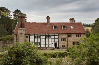 exterior of 14th-century manor house