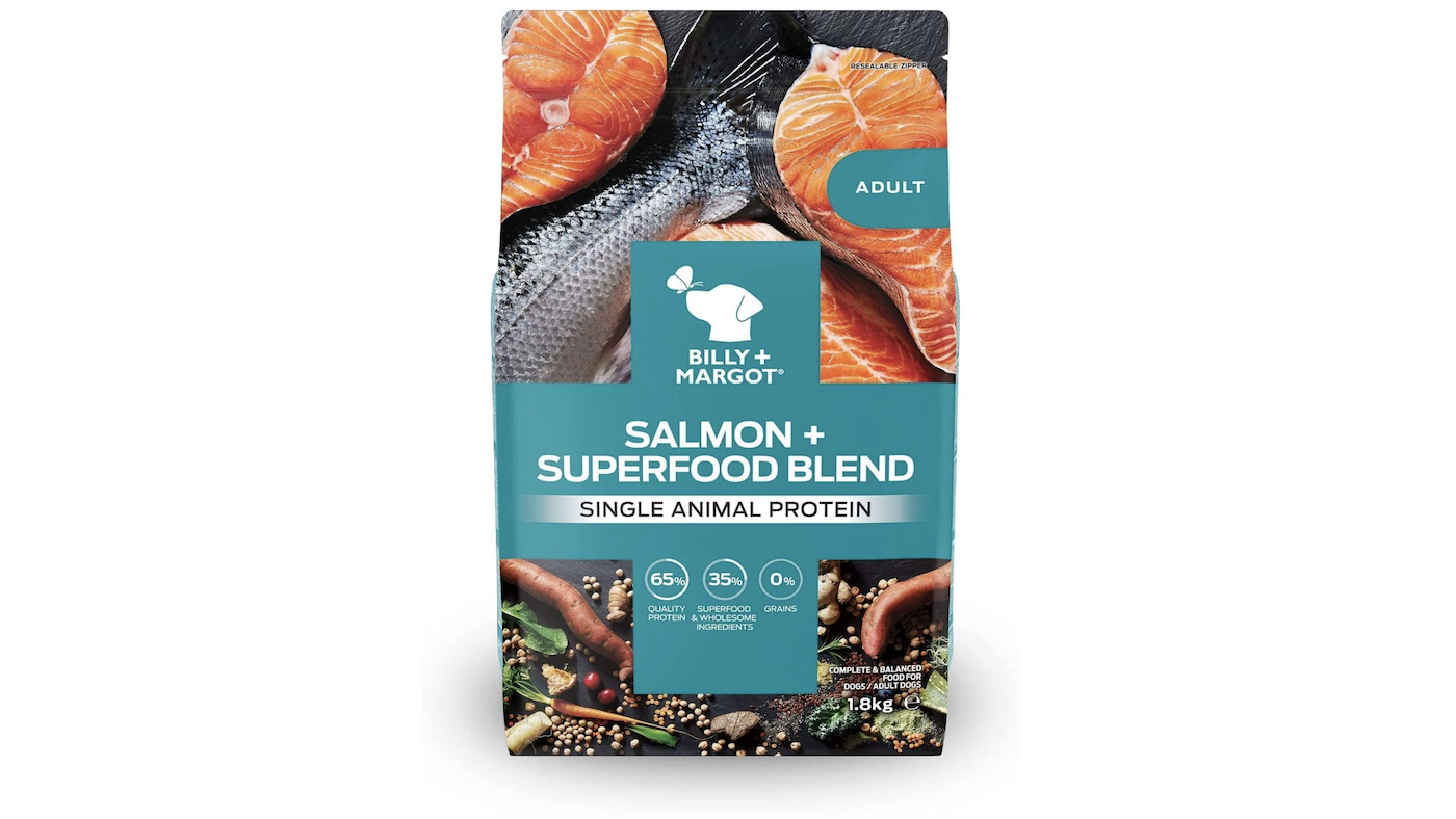 Billy + Margot salmon and superfood dog food