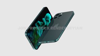 A render of the iPhone 14 in green.