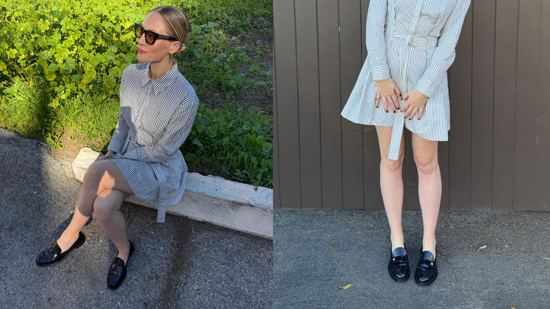 Brooke Ely Danielson wearing black Chanel loafers