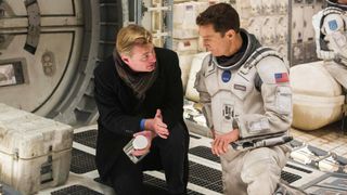 Christopher Nolan and Matthew McConaughey behind the scenes of Interstellar