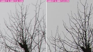 Canon RF 16-28mm F2.8 IS STM vs Canon EF 16-35mm f/2.8L II USM chromatic aberration test