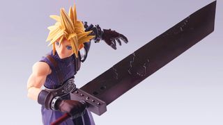 A figure of Cloud from Final Fantasy 7