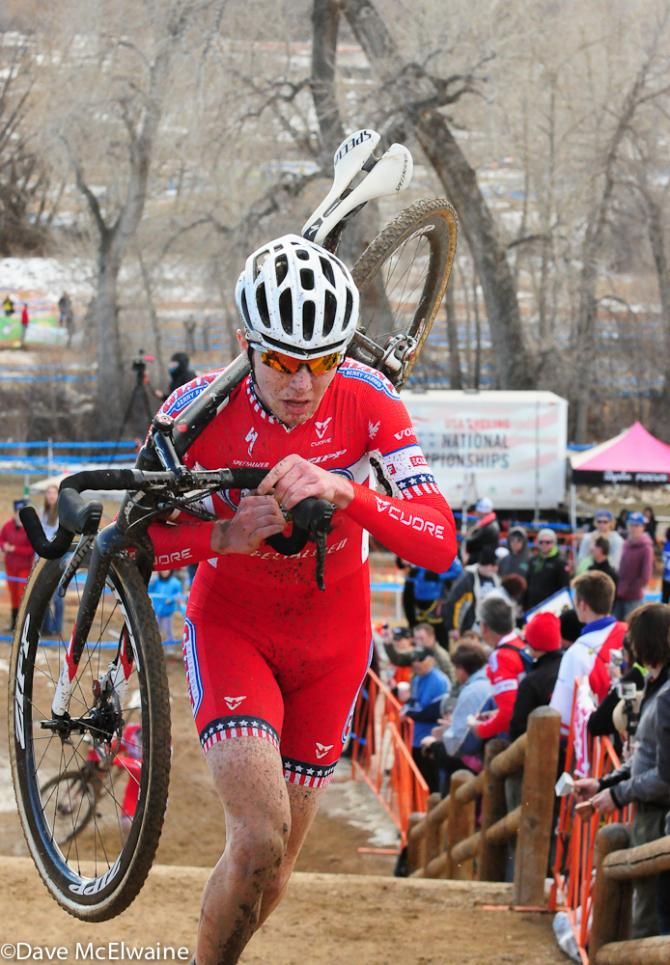Logan Owen (California Giant Cycling) leading on lap three