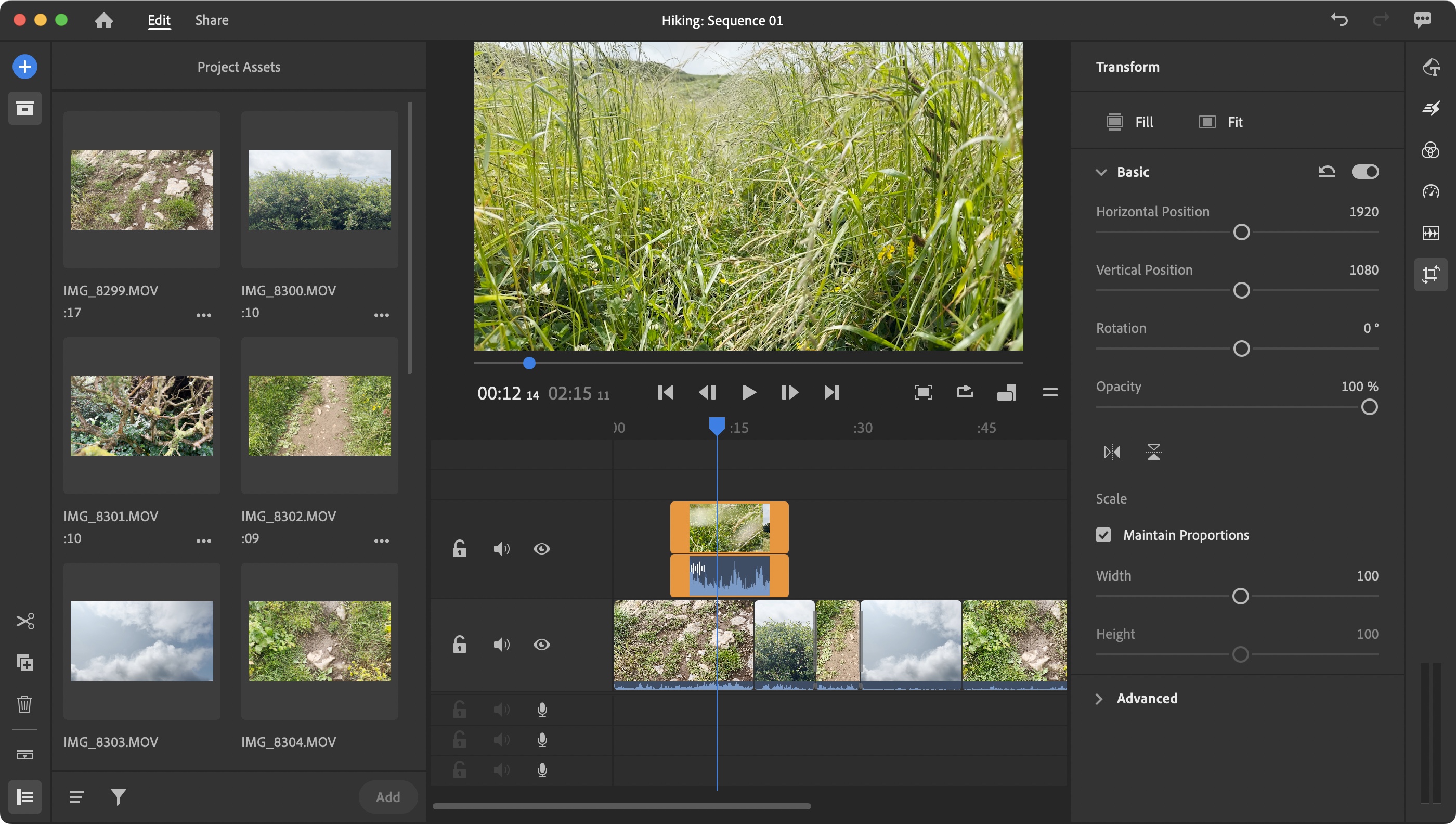 Adobe Premiere Rush during our review
