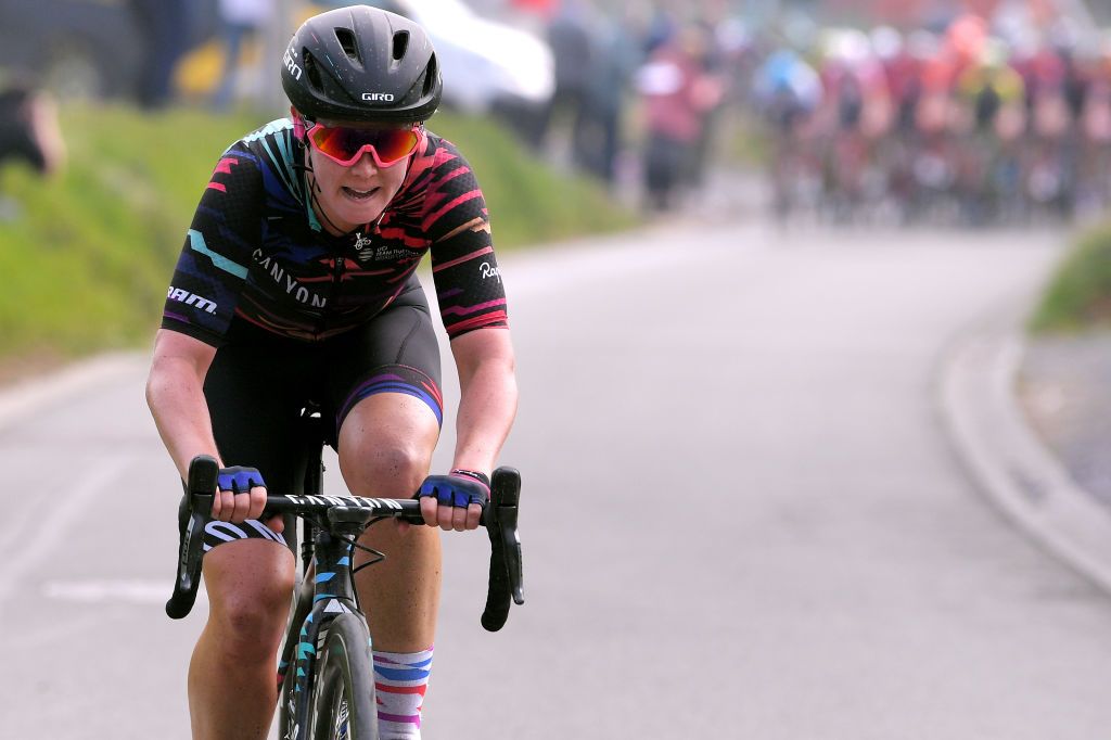 OUDENAARDE BELGIUM APRIL 07 Tiffany Cromwell of Australia and Team CanyonSram during the 16th Tour of Flanders 2019 Ronde van Vlaanderen Women Elite a 1592km race from Oudenaarde to Oudenaarde RondeVlaanderen FlandersClassic RVV19 on April 07 2019 in Oudenaarde Belgium Photo by Luc ClaessenGetty Images