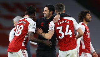 Arteta will be without the suspended pair of Thomas Partey and Granit Xhaka on Sunday.