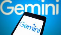 Gemini logo shown on a phone's screen.