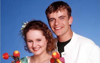 Young love: Steve McDonald with his first bride, Vicky, in 1995