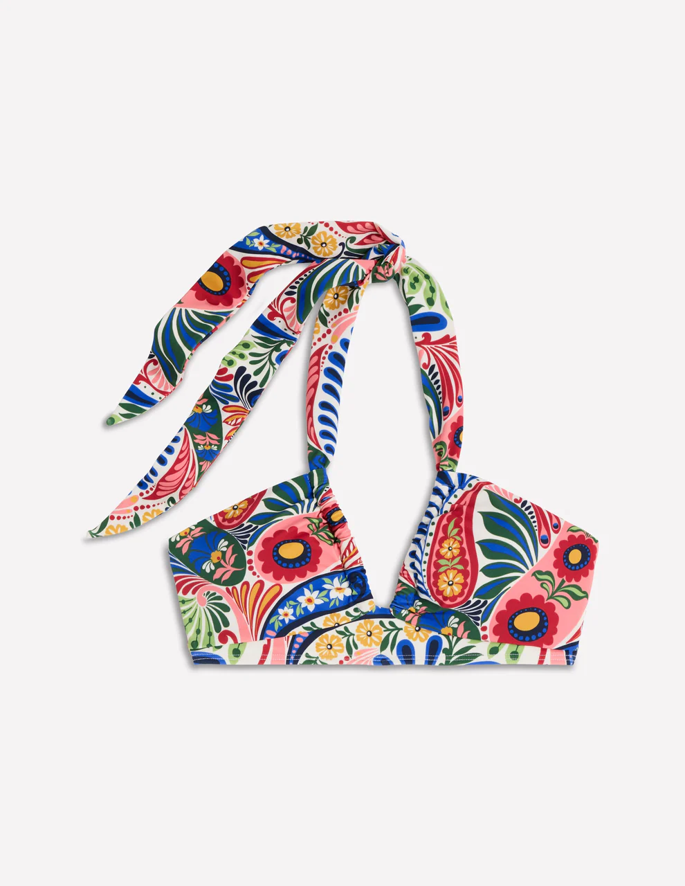 Minori Halter Tie Bikini Top-Multi, Enchanted Paisley