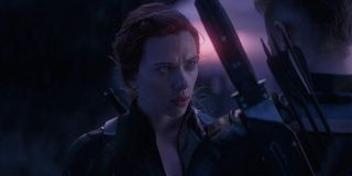 Scarlett Johansson as Black Widow on Vormir in Avengers: Endgame