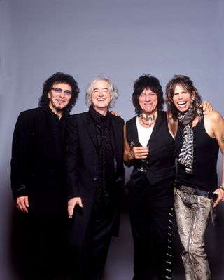 Tony Iommi, Jimmy Page, Jeff Beck and Steven Tyler at the Classic Rock Awards 2007