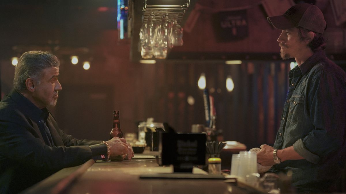 Sylvester Stallone and Garrett Hedlund in Tulsa King
