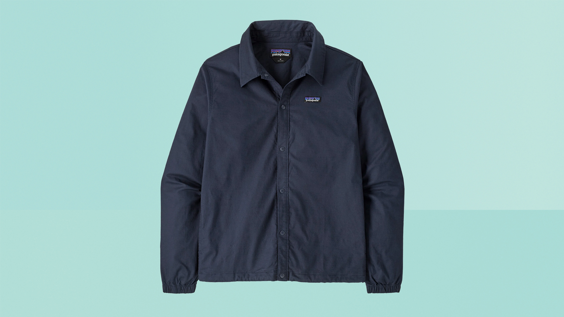 Patagonia jacket on coloured background