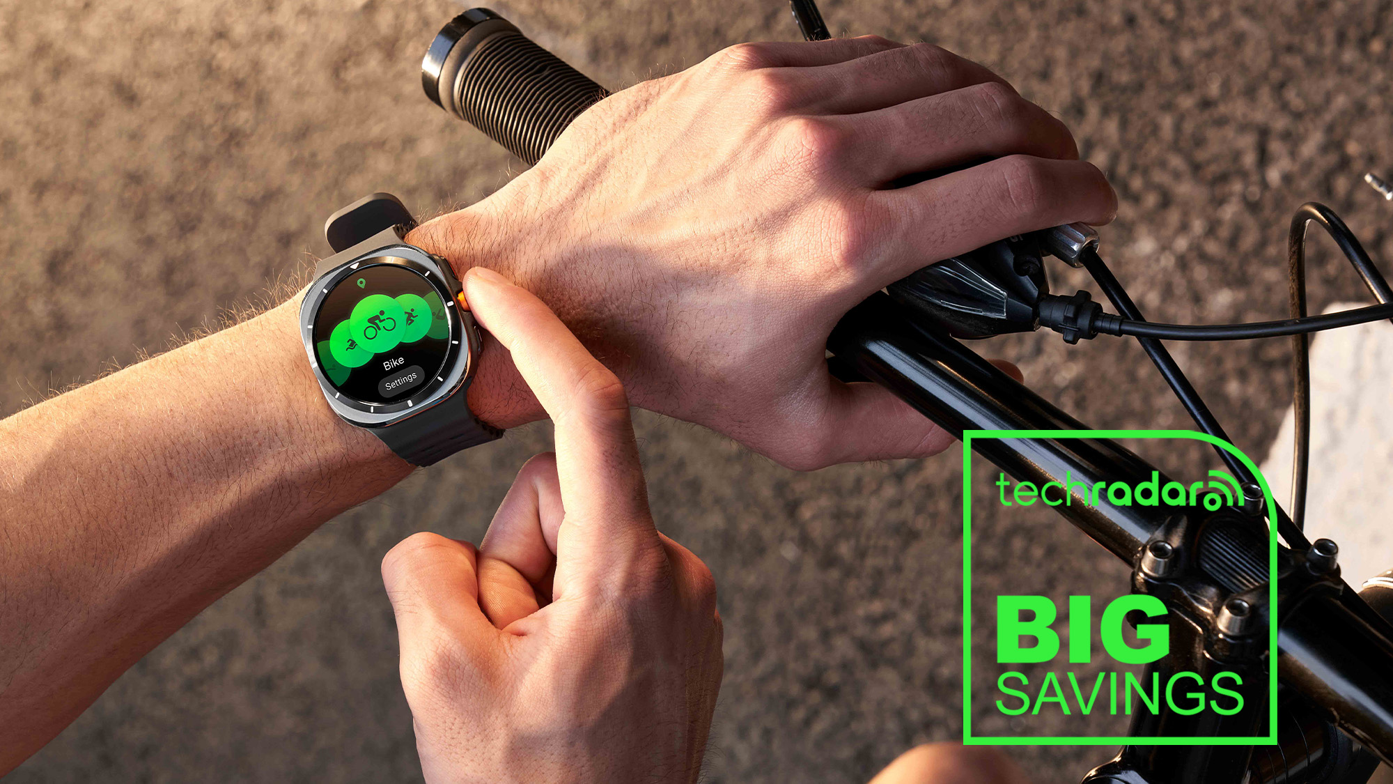 Samsung Galaxy Watch Ultra&#039;s fitness tracking options on-wrist while cycling