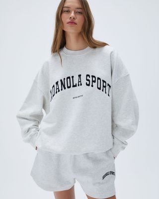 As Oversized Sweatshirt - Light Grey Melange